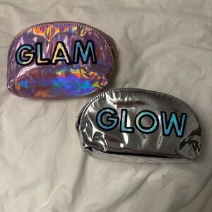 Holographic Glam and Glow Cosmetic Bags